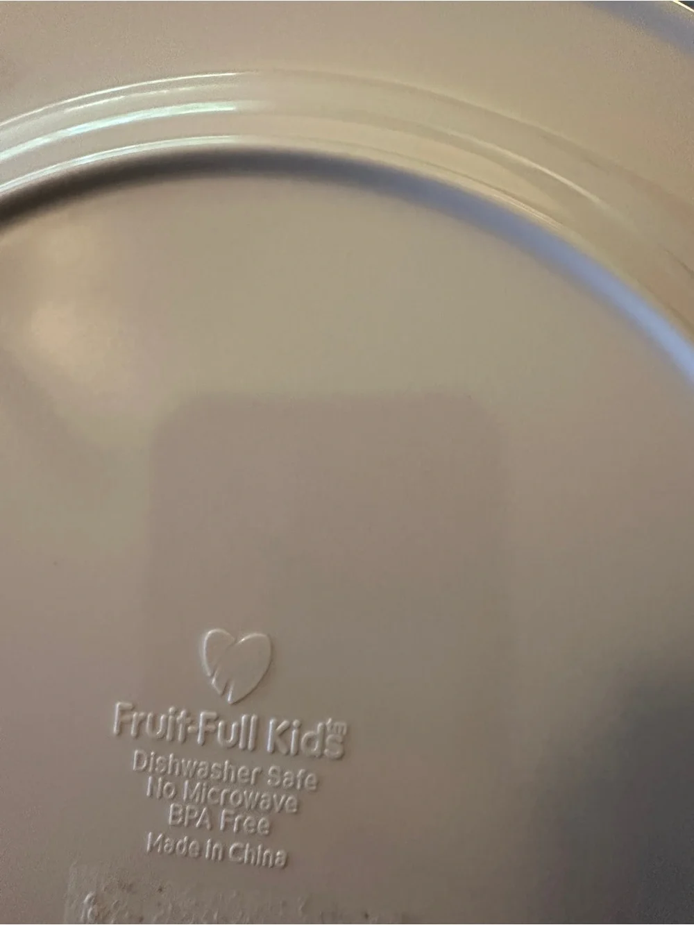 Set of 9 Fruit of the Spirit:   Fruit-Full kids Plastic Plates - Multicolor